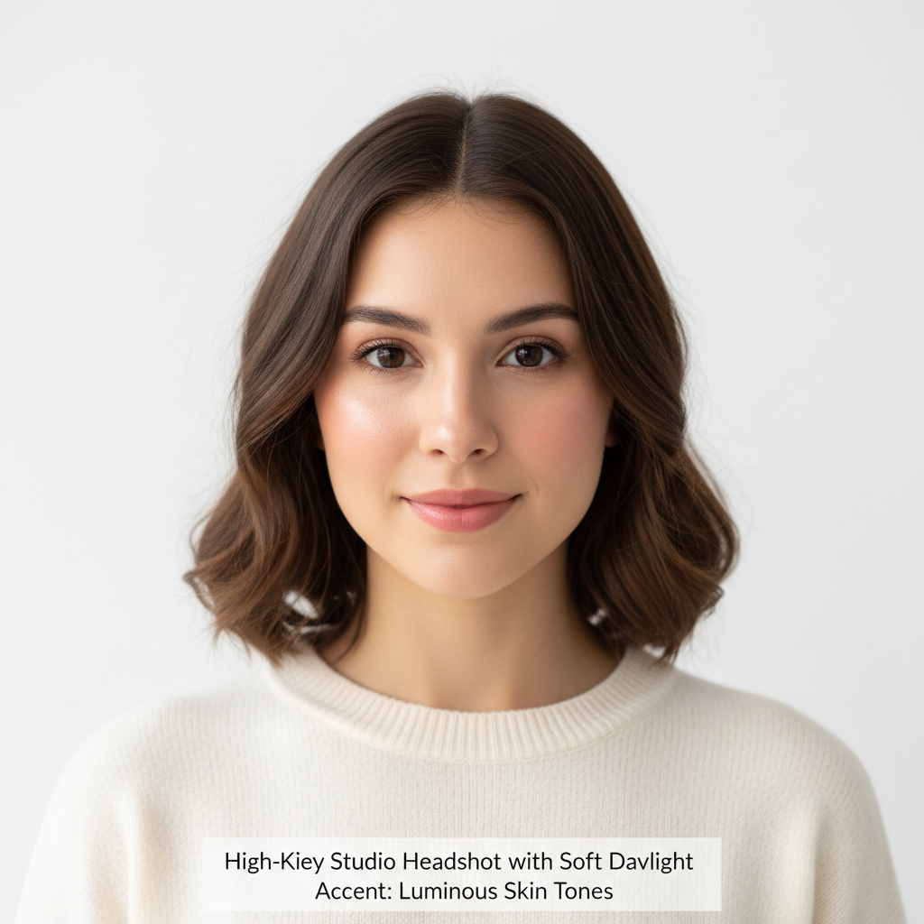 High-Key Studio Headshot with Soft Daylight preview